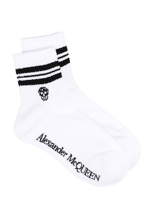 Skull Logo Socks White - ALEXANDER MCQUEEN - BALAAN 2