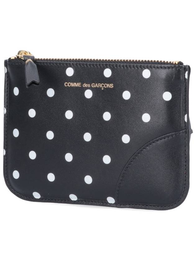 Polka Dot Leather Coin Purse Black - COMME DES GARCONS WALLET - BALAAN 3