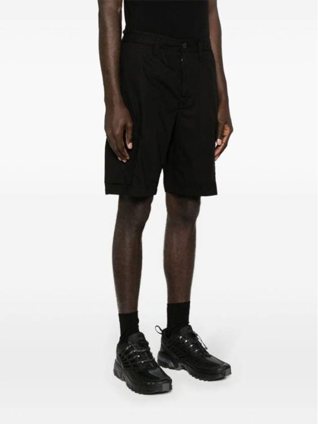 Light Stretch Cotton Bermuda Shorts Black - STONE ISLAND - BALAAN 6