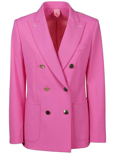 double breasted mohair jacket pink - MAX MARA - BALAAN 2