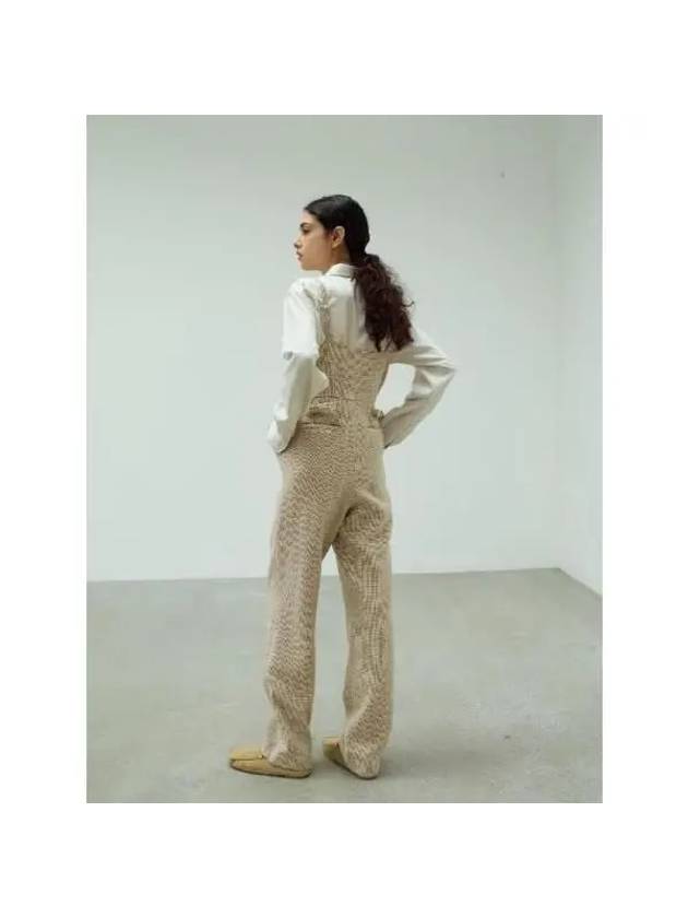 Wool hairline tweed overalls A22AT05DT TOP IVORY - AURALEE - BALAAN 5