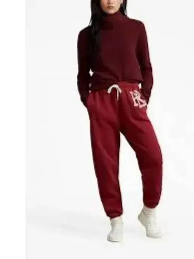 30 Points W RL Logo Fleece Sweatpants Red - POLO RALPH LAUREN - BALAAN 1