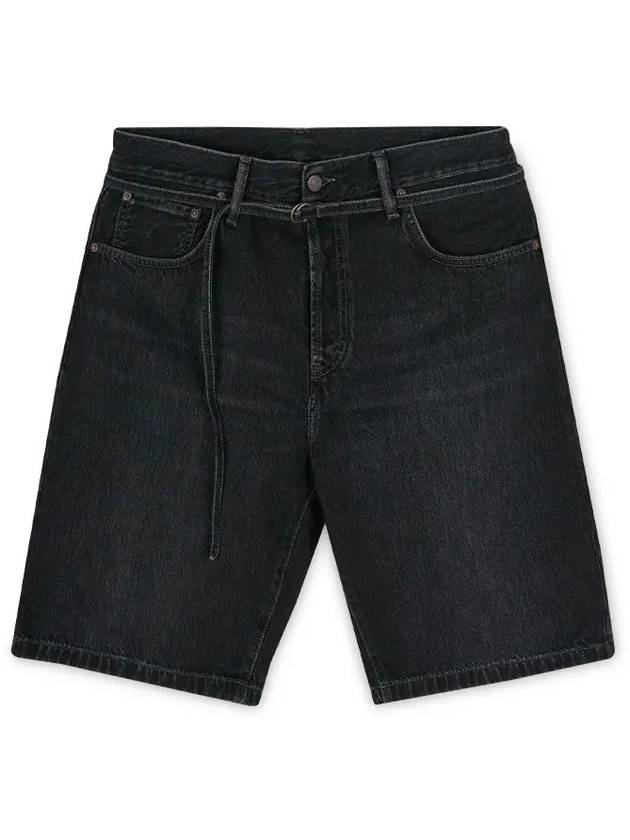 Men's Belt Denim Shorts Black - ACNE STUDIOS - BALAAN 2