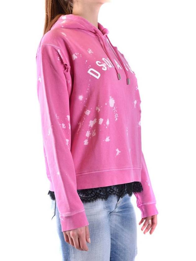 Hooded Sweatshirt S75GU0456 S25030399 FUCSIA - DSQUARED2 - BALAAN 4