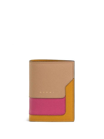 Color Block Leather Wallet PFMOQ14U13LV520 - MARNI - BALAAN 1