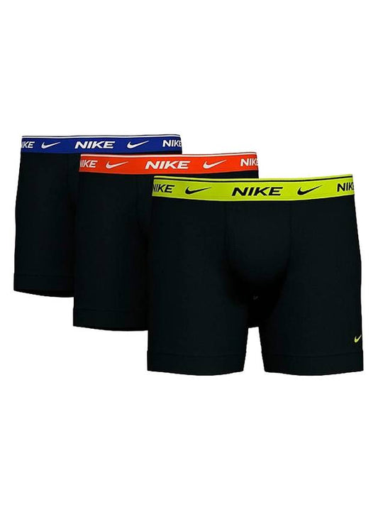 Essential Stretch Cotton Boxer Briefs 3 Pack Black - NIKE - BALAAN 1