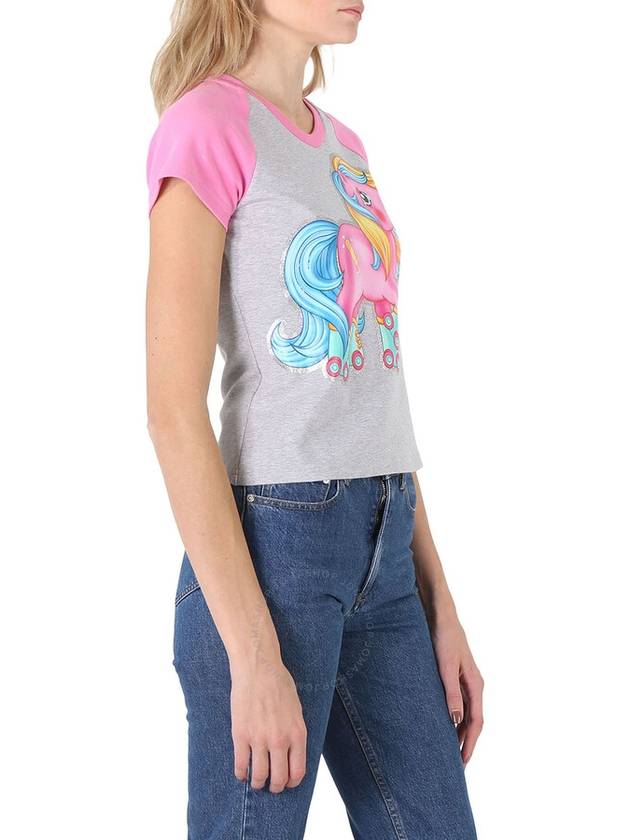 Moschino Ladies My Little Pony Print Cotton T-shirt, Brand Size 40 (US Size 6) - MOSCHINO - BALAAN 3