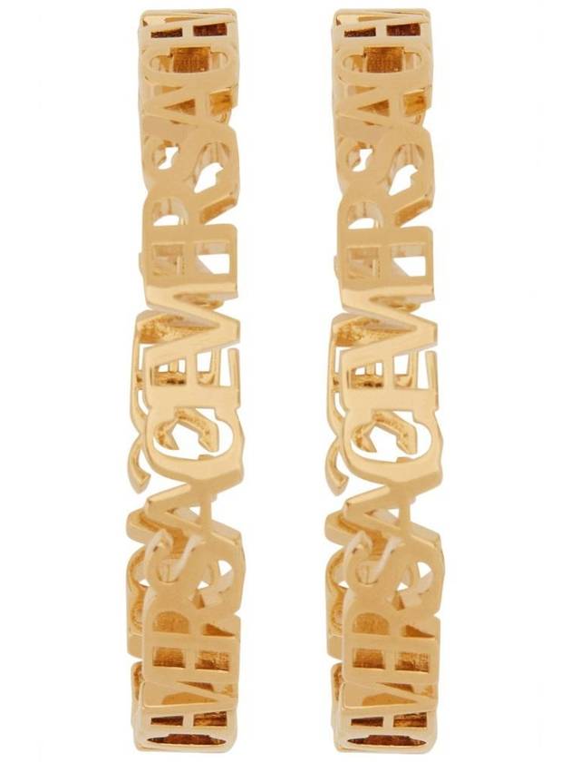 lettering logo earrings gold - VERSACE - BALAAN 3