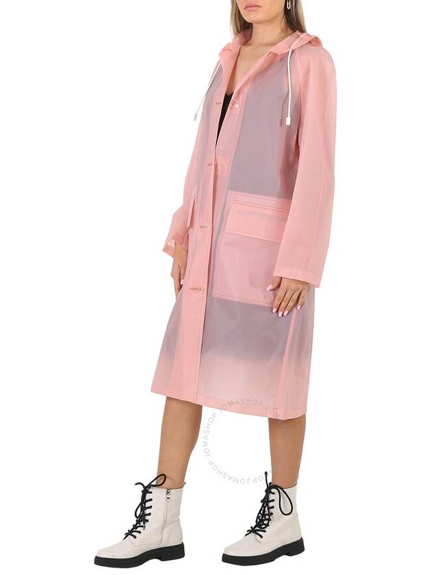 Burberry Ladies Rose Pink Transparent Trench Coat, Brand Size 10 (US Size 8) - BURBERRY - BALAAN 3