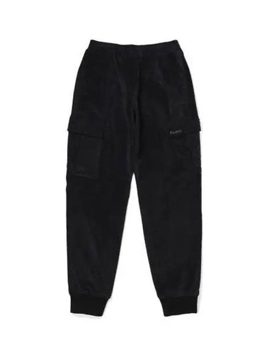 KODAK Essential Corduroy Brushed Cargo Jogger Pants BLACK - KODO - BALAAN 1