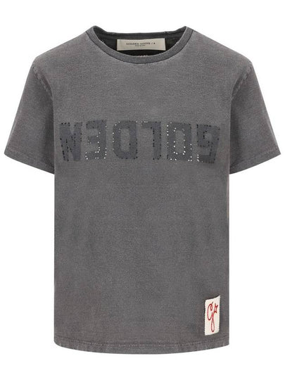 Distressed Slim-Fit Short Sleeve T-Shirt Grey - GOLDEN GOOSE - BALAAN 2