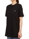 ORB Logo Cotton Short Sleeve T-Shirt Black - VIVIENNE WESTWOOD - BALAAN 3