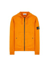 Wappen Patch Cotton Zip Up Hoodie Orange - STONE ISLAND - BALAAN 2