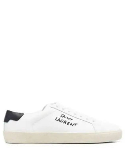 Court Classic Black Tab Low Top Sneakers White - SAINT LAURENT - BALAAN 2