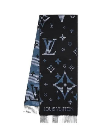 LV Galaxy Tartan Scarf Black - LOUIS VUITTON - BALAAN 2