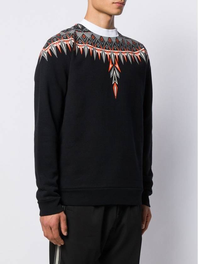 Men's Norwegian Print Sweatshirt Black - MARCELO BURLON - BALAAN 5