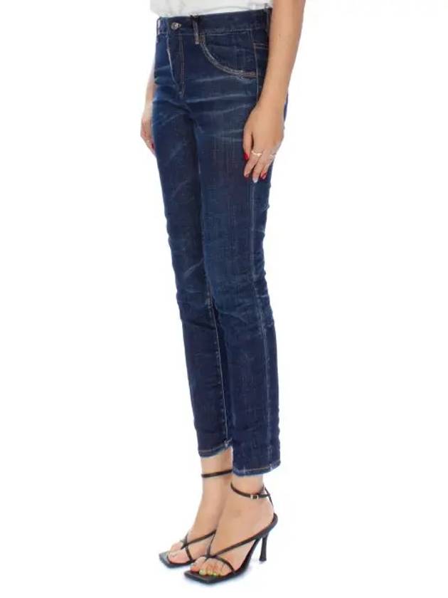 Washed Cool Girl Crop Jeans S75LB0699 - DSQUARED2 - BALAAN 3