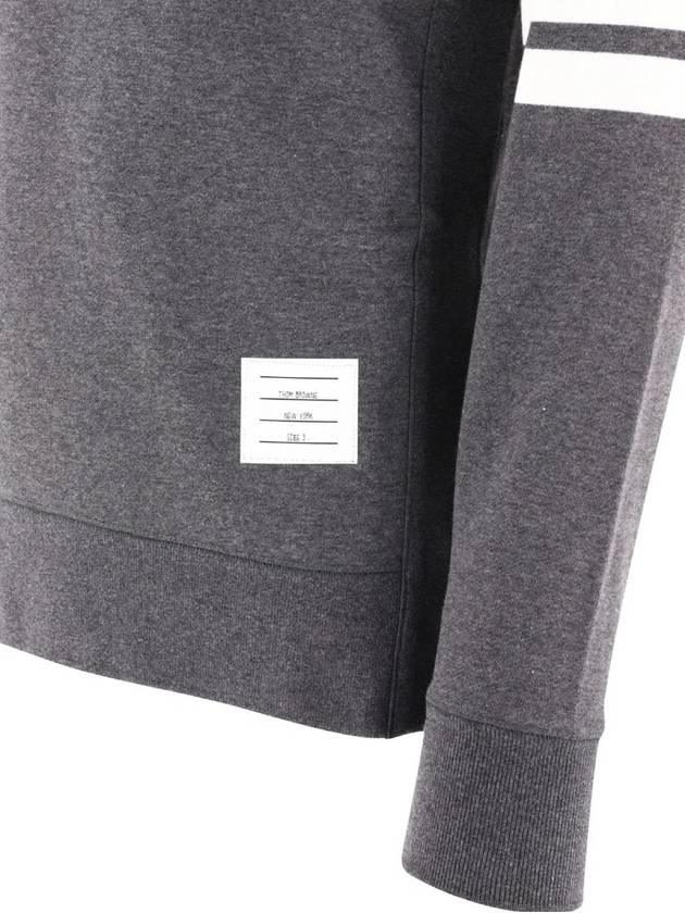 4 Bar Loopback Jersey Sweatshirt Dark Grey - THOM BROWNE - BALAAN 5