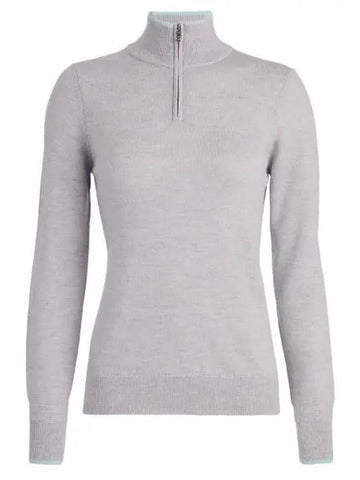 G FORE 24 CONTRAST TIPPING MERINO WOOL QRT ZIP SWEATER GLS000008 HGR Women s Quarter - G/FORE - BALAAN 1