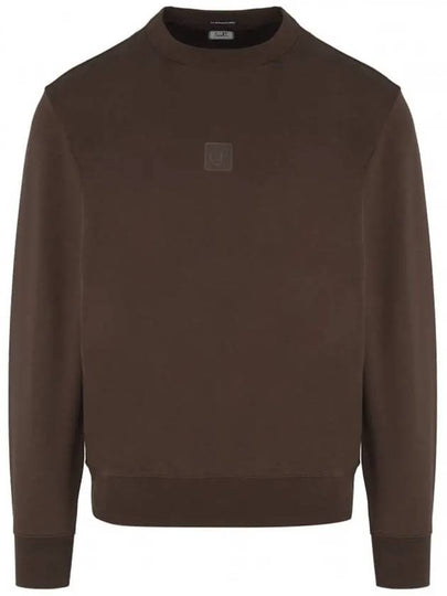 Stretch Fleece Crew Neck Sweatshirt Brown - CP COMPANY - BALAAN 2