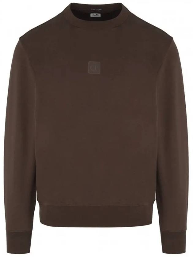 Stretch Fleece Crew Neck Sweatshirt Brown - CP COMPANY - BALAAN 5