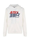 Iconic Logo Print Hoodie White - AUTRY - BALAAN 2