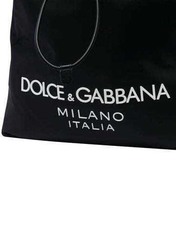 Dolce & Gabbana Black Nylon Backpack - DOLCE&GABBANA - BALAAN 1