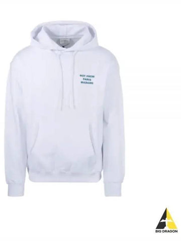 Drold Monsieur Slogan Hoodie White Green HO121 CO001 - DROLE DE MONSIEUR - BALAAN 1