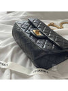 Mini 2.55 Handbag Aged Calfskin Gold Black - CHANEL - BALAAN 4