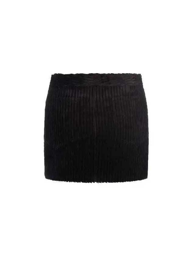 Damia Corduroy Mini A-Line Skirt Black - ISABEL MARANT - BALAAN 3