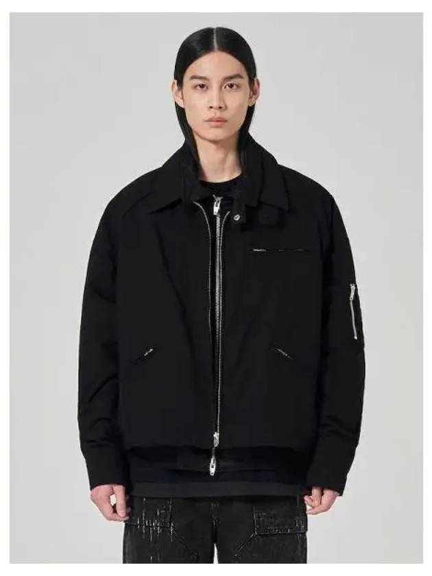 Nylon layered design short bomber black domestic product GM0024010388801 - JUUN.J - BALAAN 1