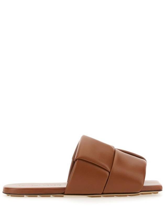 Bottega Veneta Intrecciato Patch Flat Mule Caramel - BOTTEGA VENETA - BALAAN 2