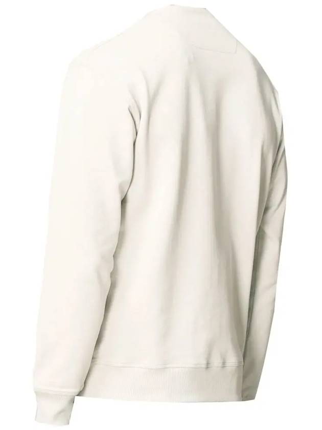 Diagonal Fleece Logo Embroidered Sweatshirt White - CP COMPANY - BALAAN 4