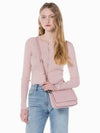 JEANS Women s Pink CKJ Monogram Flap Wrap Shoulder Pouch DH3507 665 - CALVIN KLEIN - BALAAN 2