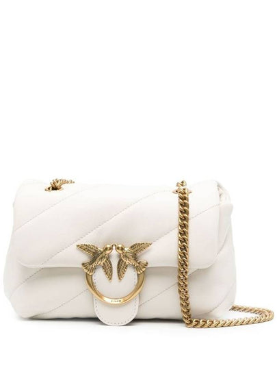 Women's Puff Maxi Quilted Mini Love Shoulder Bag White - PINKO - BALAAN 2