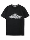 Institutional Two Print Short Sleeve T-Shirt Black - STONE ISLAND - BALAAN 2