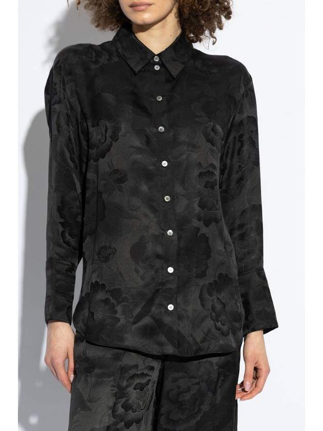 Kenzo Shirt With Floral Pattern, Women's, Black - KENZO - BALAAN 3