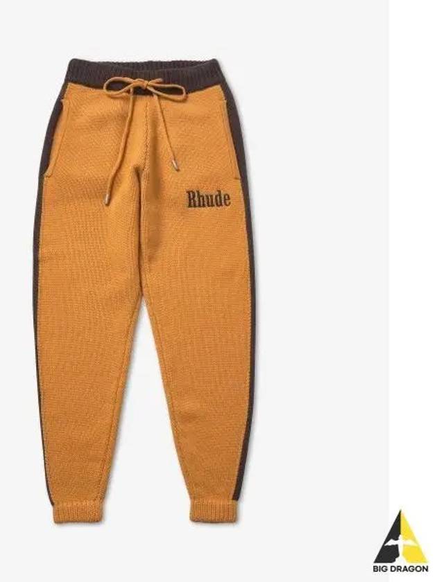 Knit Track Pants Yellow Black RHFW22PA241739810981 - RHUDE - BALAAN 1