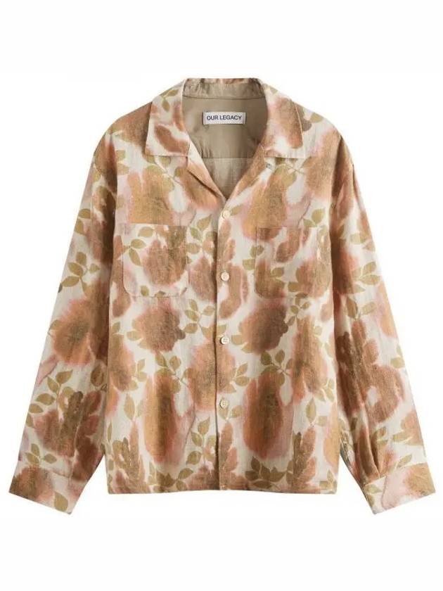 Heusen Flower Print Long Sleeve Shirt Beige - OUR LEGACY - BALAAN 2