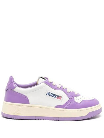 Medalist Leather Low Top Sneakers White Purple - AUTRY - BALAAN 2