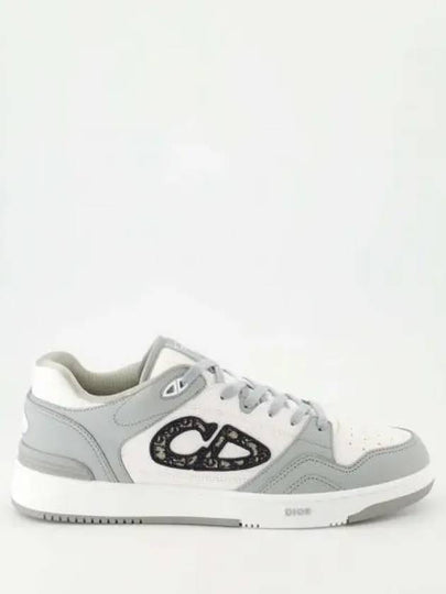 Oblique Detail Leather Low Top Sneakers White Grey - DIOR - BALAAN 2