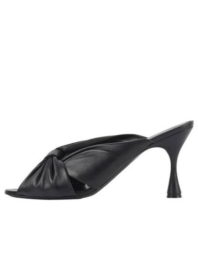 Drapy Leather Mule Heel Black - BALENCIAGA - BALAAN 2