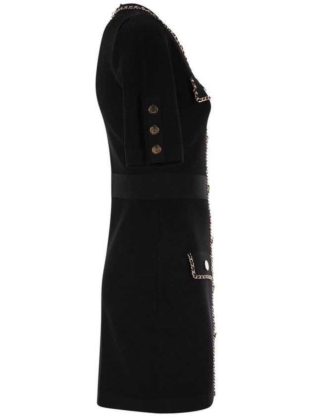 Viscose minidress with chain - ELISABETTA FRANCHI - BALAAN 3