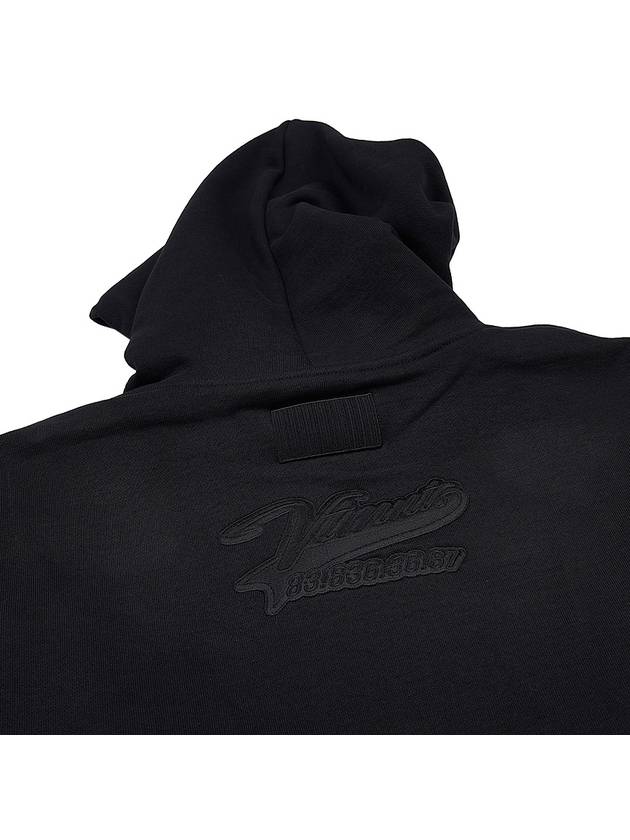 Embossed Logo Cotton Hoodie Black - VETEMENTS - BALAAN 8