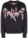 Intarsia Logo Sweatshirt Black - ISABEL MARANT ETOILE - BALAAN 1