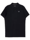 Tartan Pique Short Sleeve Polo Shirt Black - BARBOUR - BALAAN 2