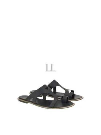 Chain Detail Strap Sandals Black - SALVATORE FERRAGAMO - BALAAN 2