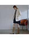 Herringbone Oversize Jacket CREAM - AVANT-G - BALAAN 7