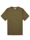 24/1 Jersey Garment Dyed Logo Short Sleeve T-Shirt Green - CP COMPANY - BALAAN 2