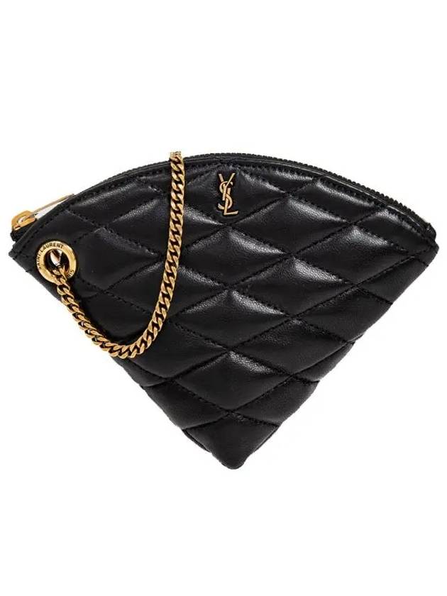 Sade Triangle Coin Purse Black - SAINT LAURENT - BALAAN 2